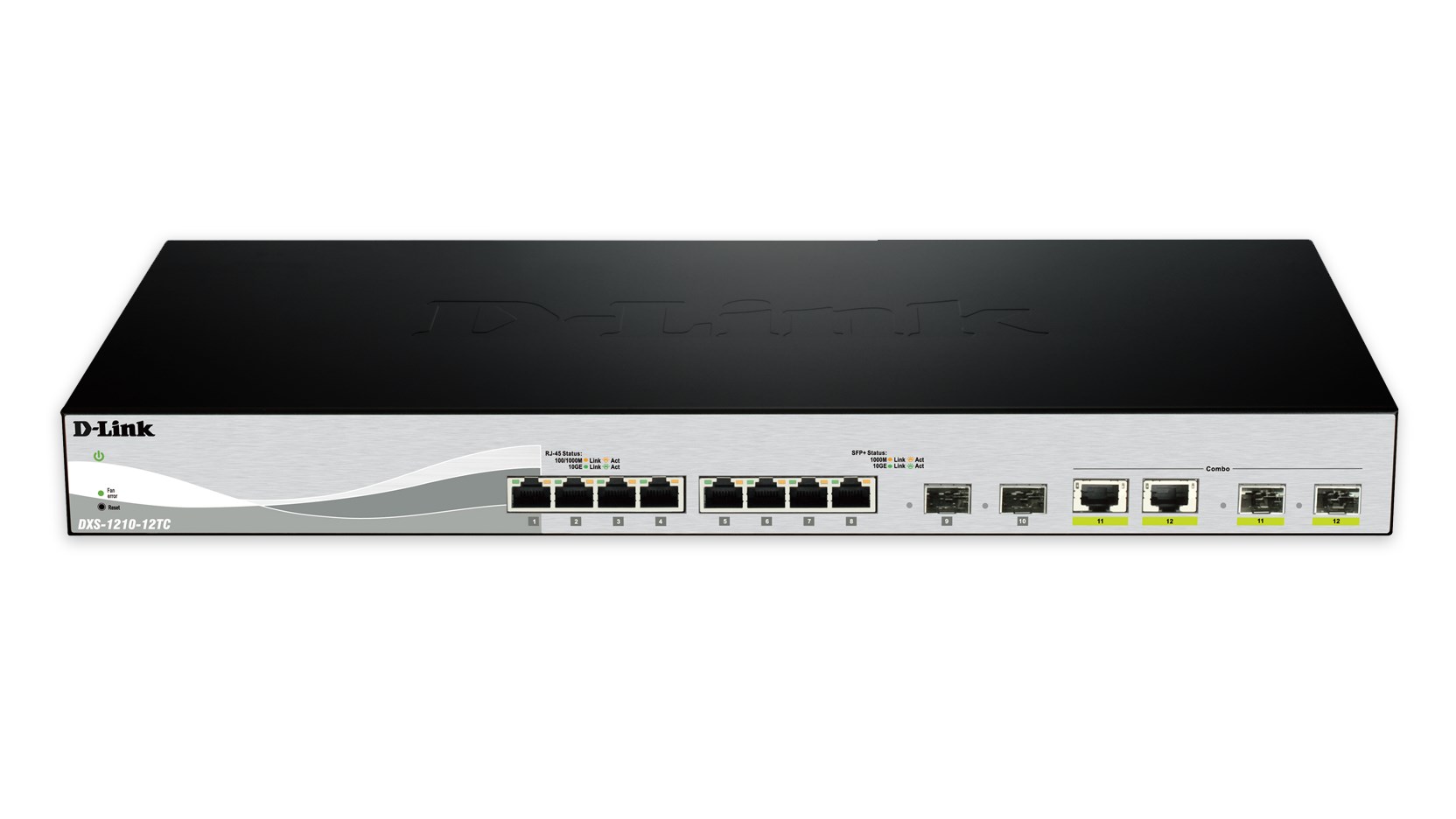 D-Link DXS-1210-12SC/E network switch Managed L2 10G Ethernet (100/1000/10000) 1U Black, Silver - Afbeelding 3
