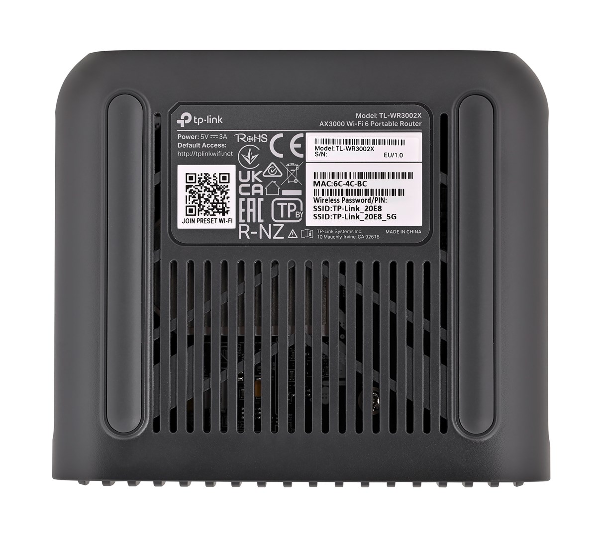 TP-Link TL-WR3002X wireless router Gigabit Ethernet Dual-band (2.4 GHz / 5 GHz) Black - Afbeelding 5