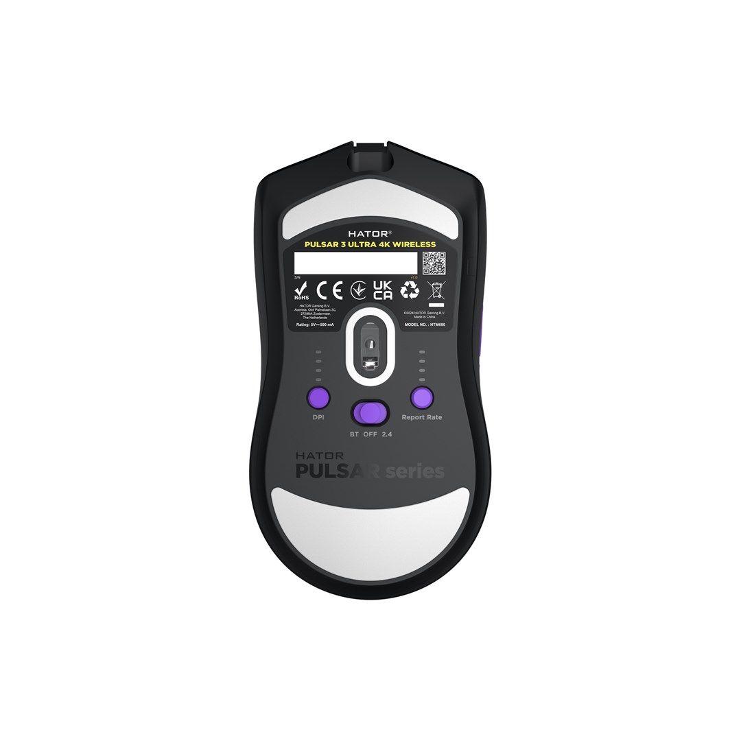 HATOR Pulsar 3 ULTRA 4K Wireless mouse Gaming Right-hand RF Wireless + Bluetooth + USB Type-A Optical 30000 DPI - Afbeelding 7
