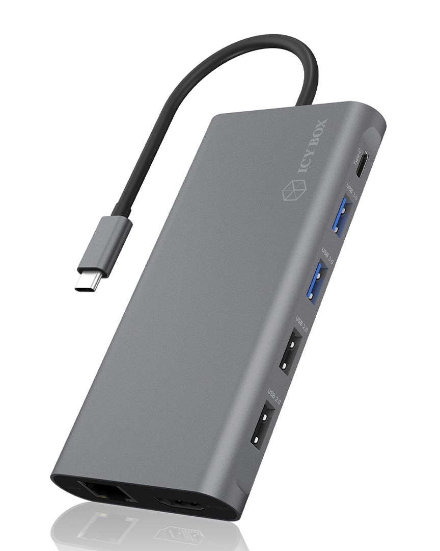 ICY BOX IB-DK4050-CPD Wired USB 3.2 Gen 1 (3.1 Gen 1) Type-C Anthracite - Afbeelding 6
