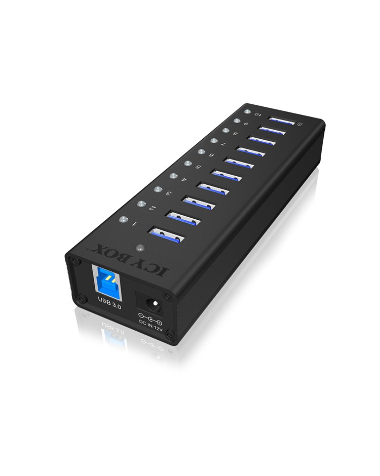 ICY BOX IB-AC6110 USB 3.2 Gen 1 (3.1 Gen 1) Type-B 5000 Mbit/s Black - Afbeelding 5