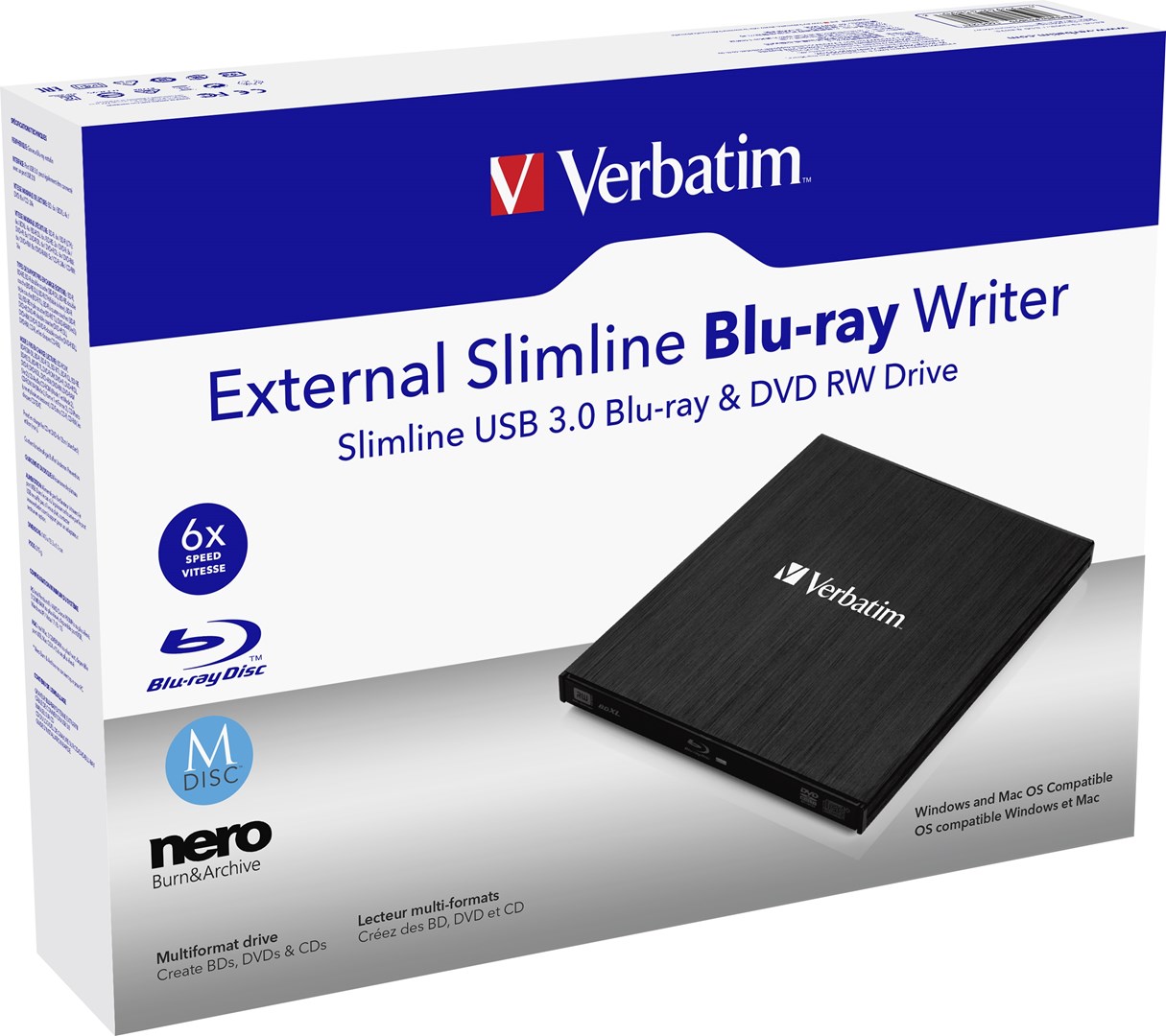 Verbatim External Slimline optical disc drive Blu-Ray RW Black - Afbeelding 3