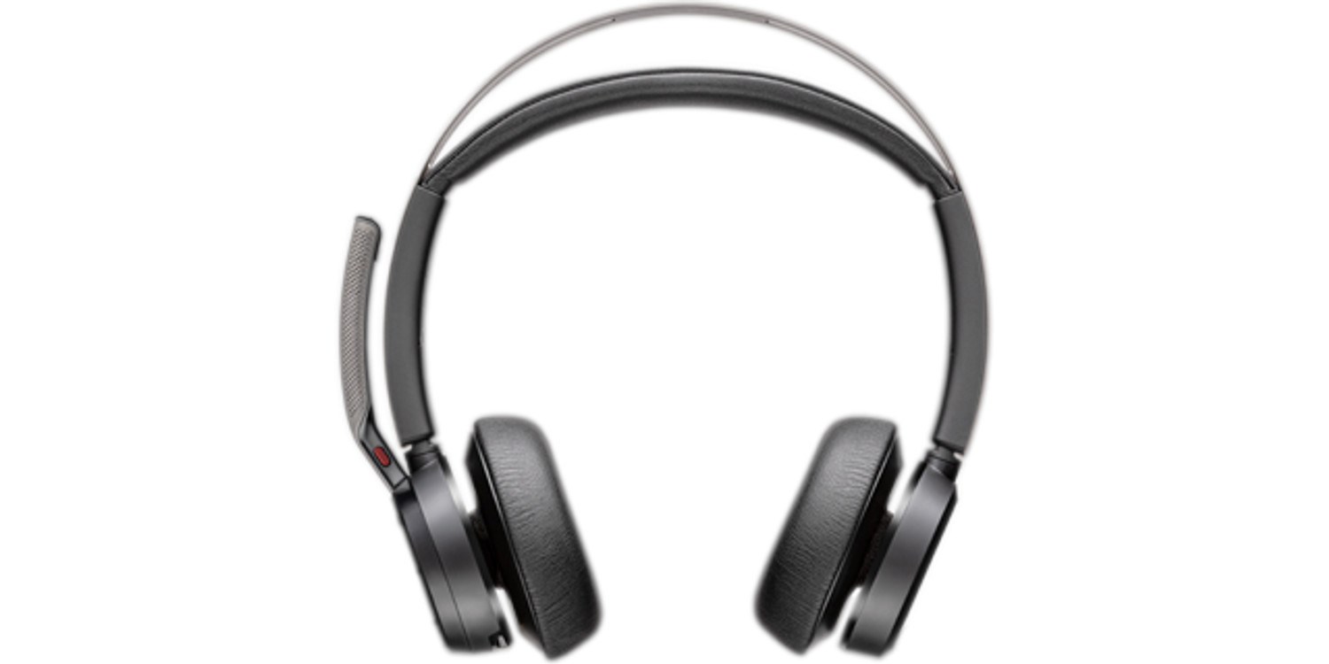 HP Poly Voyager Focus 2 Microsoft Teams Certified USB-C-C Headset +USB-C/A Adapter +Charging Stand