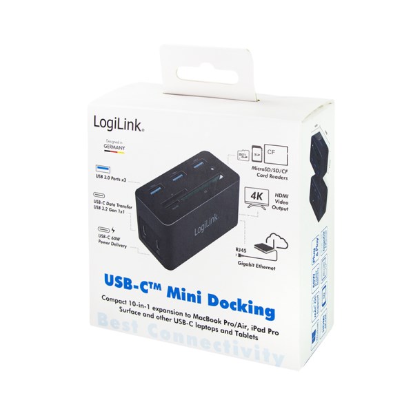 LogiLink UA0370 laptop dock/port replicator Wired USB 3.2 Gen 1 (3.1 Gen 1) Type-C Black - Afbeelding 9