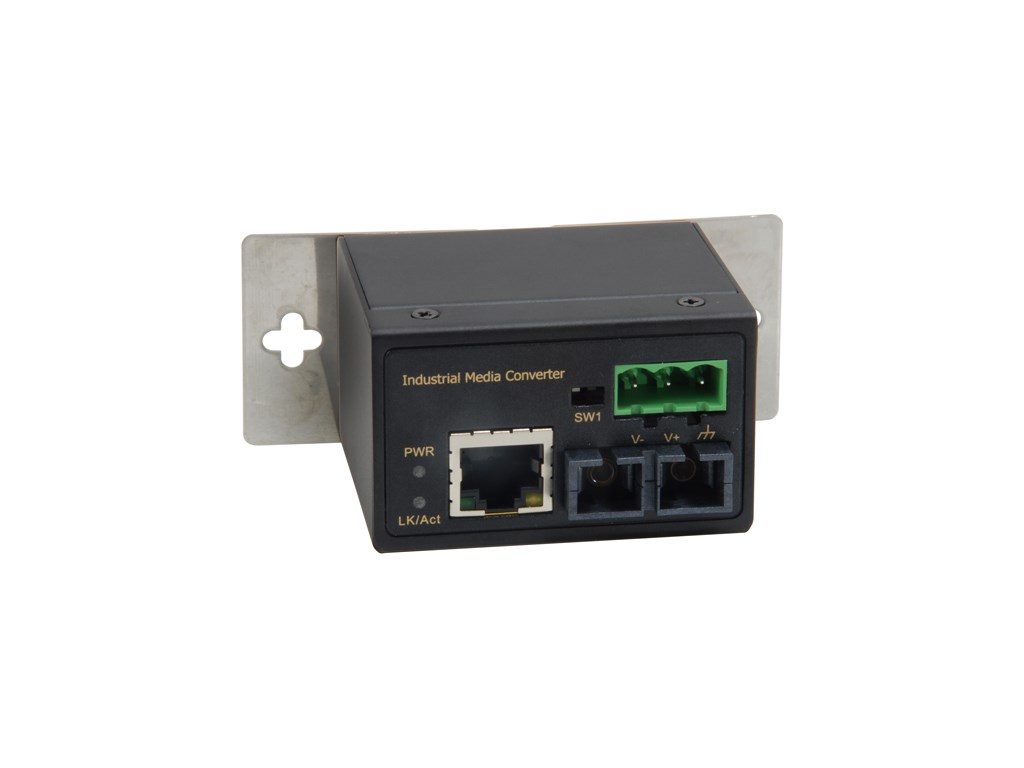 LevelOne RJ45 to SC Fast Ethernet Industrial Media Converter, Multi-Mode Fiber, 2km, -40°C to 75°C - Afbeelding 3