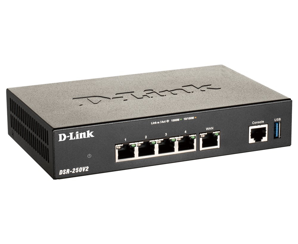 D-Link DSR-250V2 wireless router Gigabit Ethernet Black - Afbeelding 3