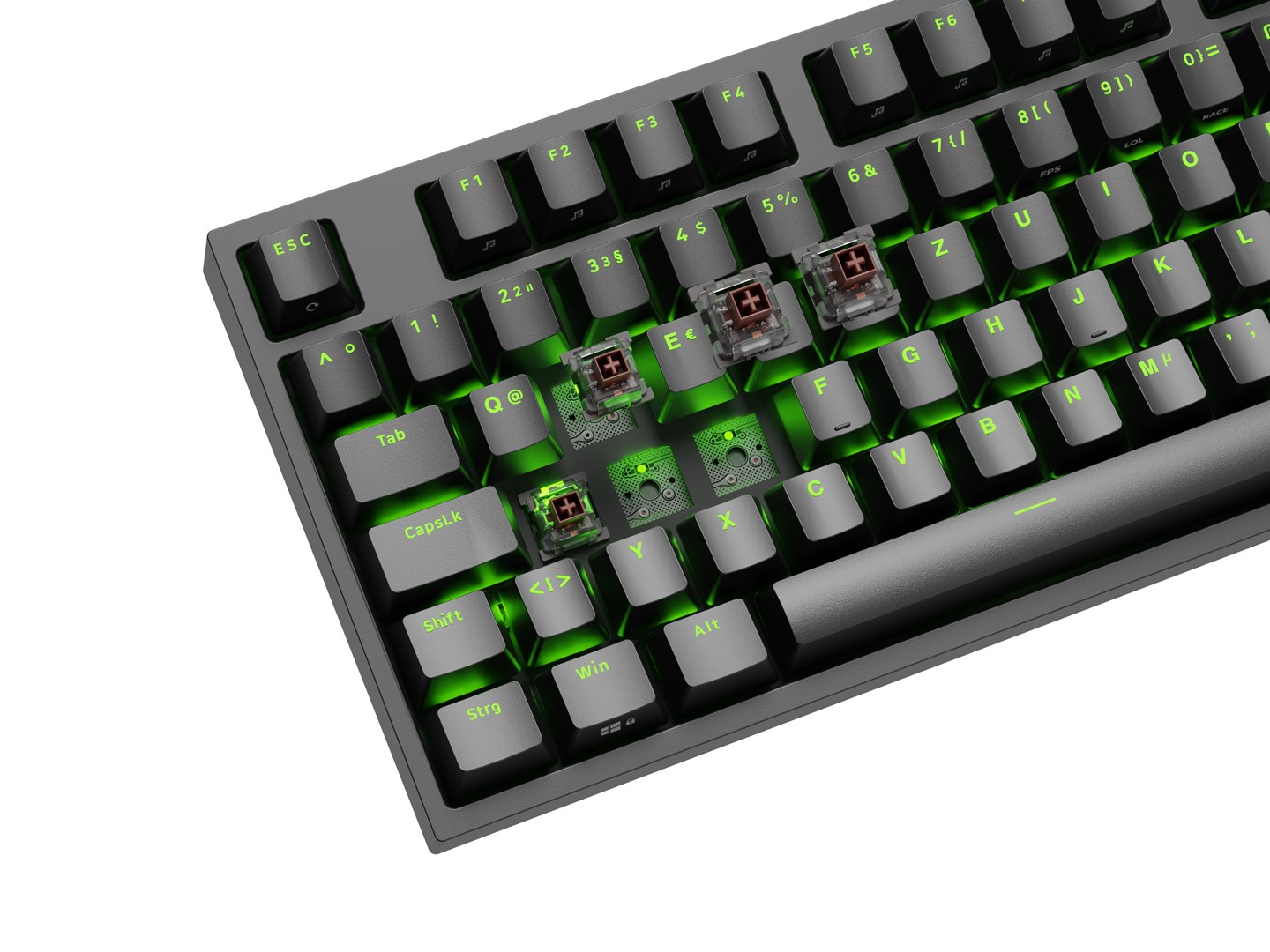 GENESIS Thor 404 TKL keyboard Gaming USB QWERTZ German Black - Afbeelding 10