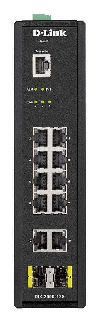 D-Link 12-Port L2 Industrial Smart Managed Switch with 10 x 1GBaseT(X) & 2 x SFP - Afbeelding 5
