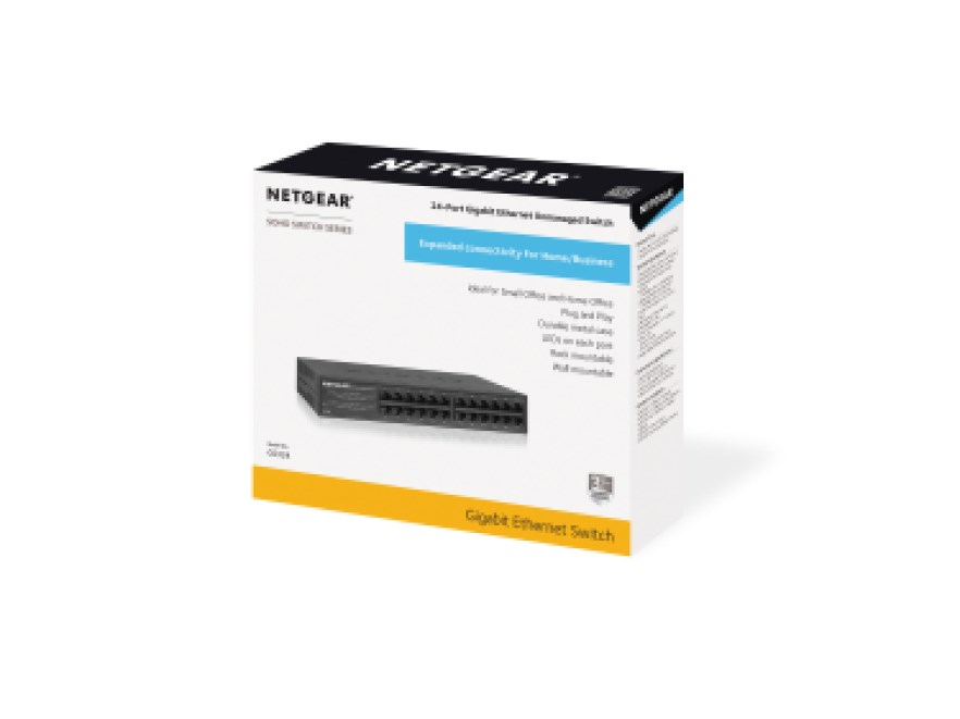 NETGEAR GS324 Unmanaged Gigabit Ethernet (10/100/1000) Black - Afbeelding 5