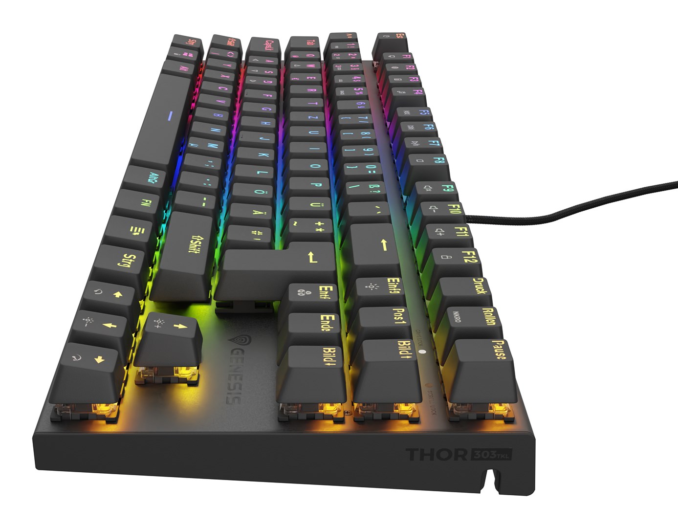 GENESIS Thor 303 TKL keyboard Gaming USB QWERTZ German Black - Afbeelding 3