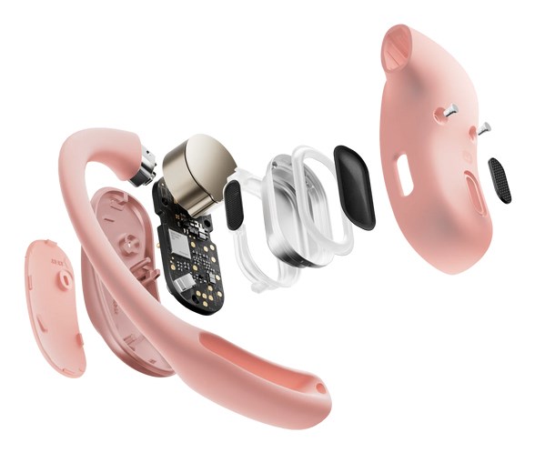 SHOKZ OpenFit Air Headset Wireless Ear-hook Calls/Music/Sport/Everyday Bluetooth Pink - Afbeelding 4