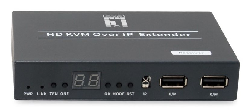 LevelOne HVE-6701R AV extender AV receiver Black