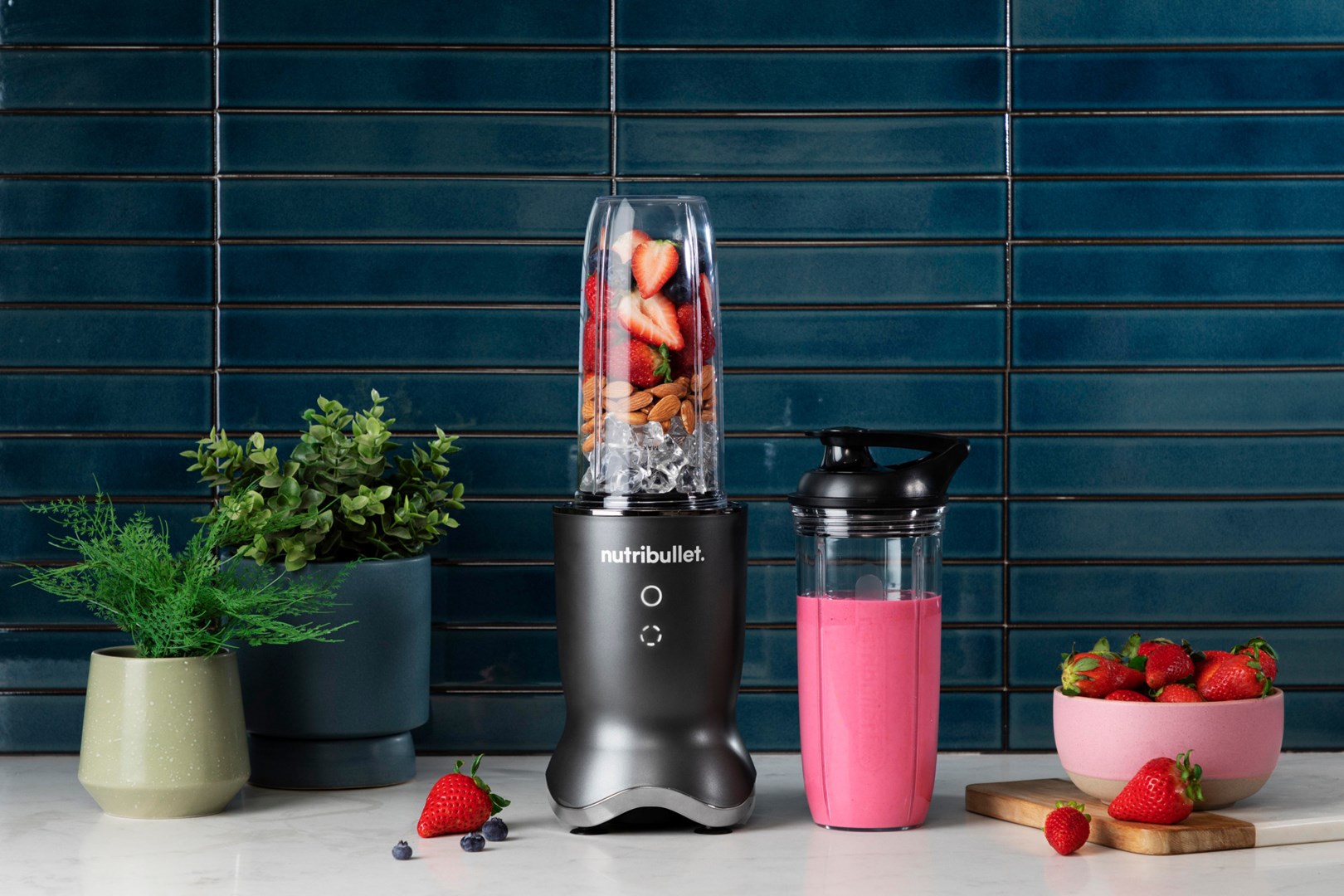 NutriBullet NB1206DGCC blender 0.9 L Tabletop blender 1200 W Black, Transparent - Afbeelding 4