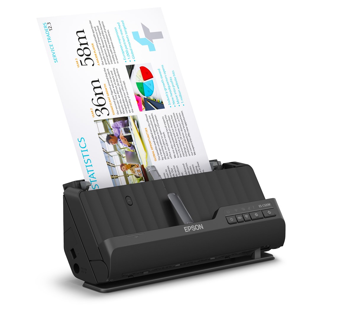 Epson ES-C320W ADF + Sheet-fed scanner 600 x 600 DPI A4 Black - Afbeelding 5