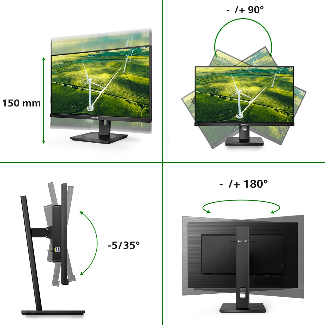 Philips 60,5cm (23,8") 242B1G 16:09 DVI+HDMI+DP+USB IPS - Afbeelding 4