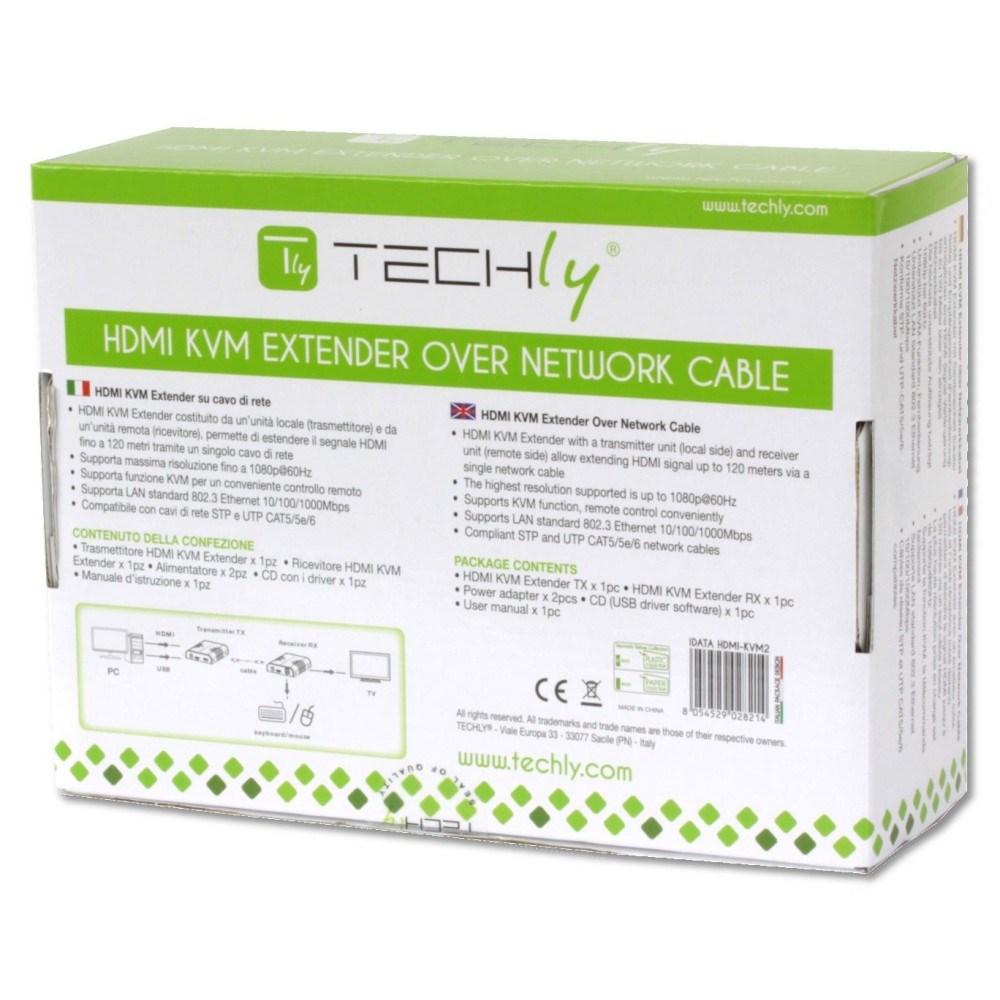 Techly IDATA HDMI-KVM2 KVM extender Transmitter & receiver - Afbeelding 10