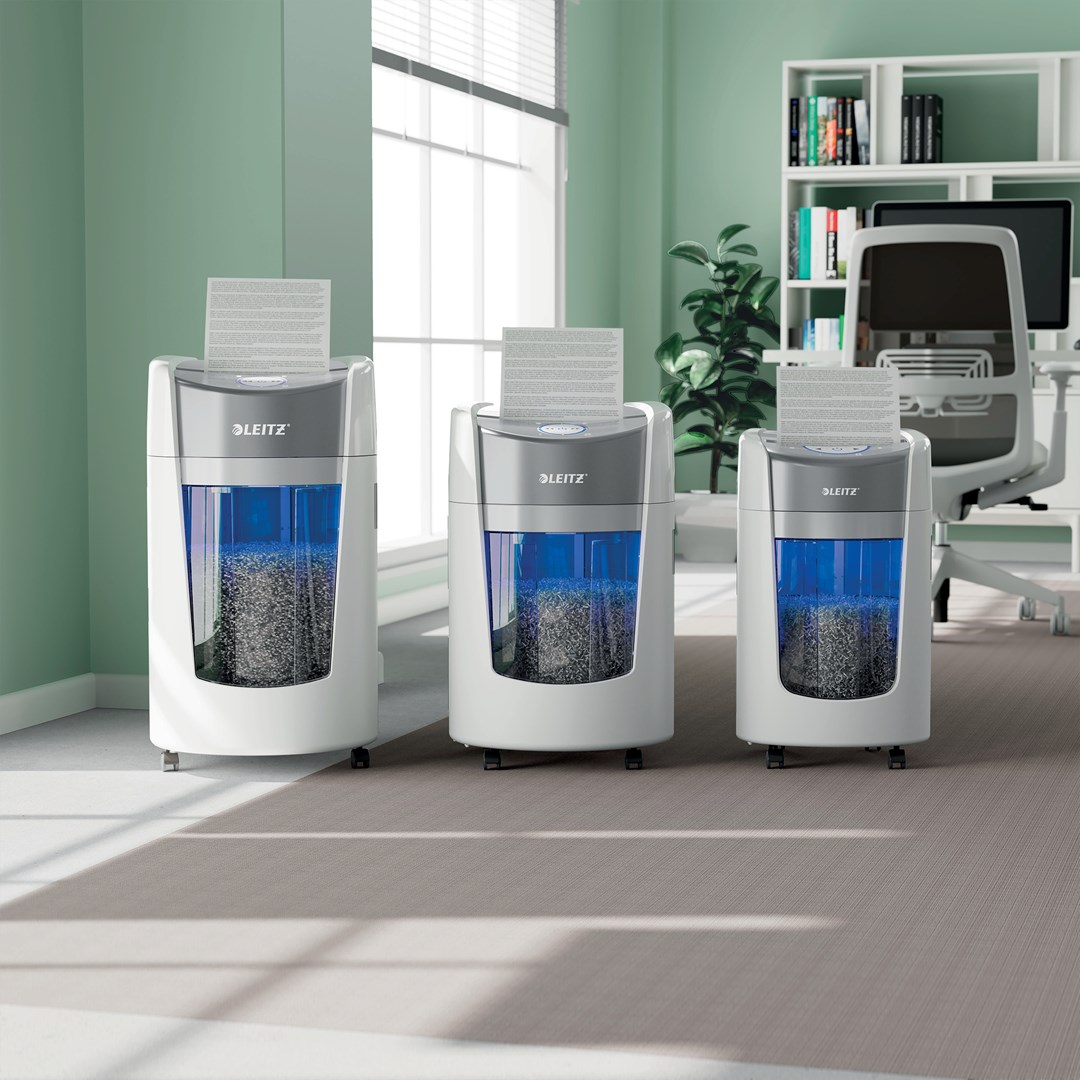 Leitz IQ OptiMax Home Office 225 Micro Cut Paper Shredder Security P5 15L - White - Afbeelding 9