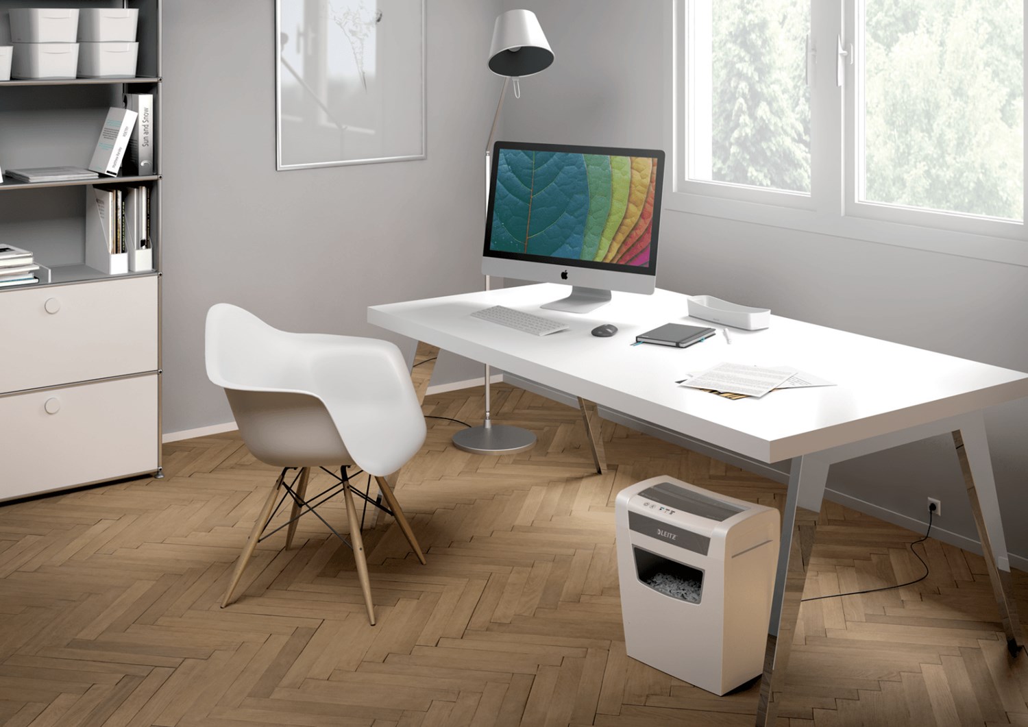 Leitz IQ Home Office P-4 paper shredder Particle-cut shredding 22 cm White - Afbeelding 8