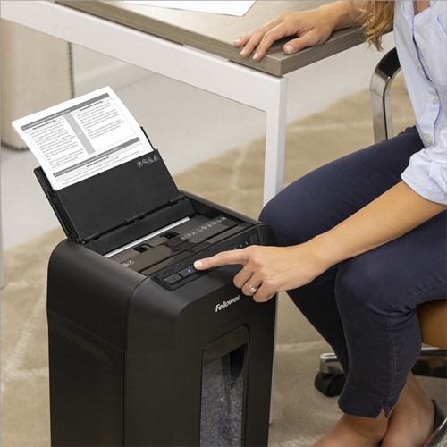 Fellowes AutoMax 90M paper shredder Micro-cut shredding Black - Afbeelding 3