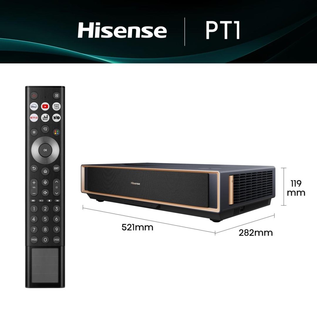 Hisense PT1 Ultra short throw projector UHD 4K (3840x2160) 3D Black - Afbeelding 2