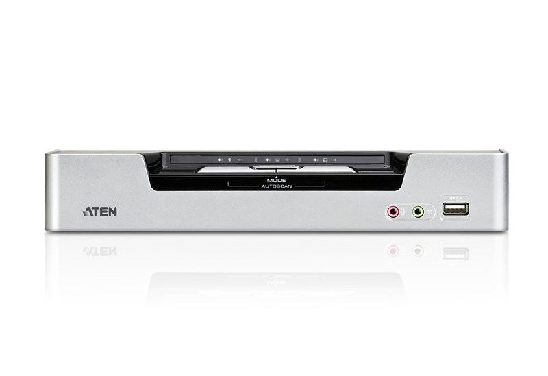 ATEN 2-Port USB DVI Dual-View KVM Switch with Audio & USB 2.0 Hub (KVM cables included) - Afbeelding 4
