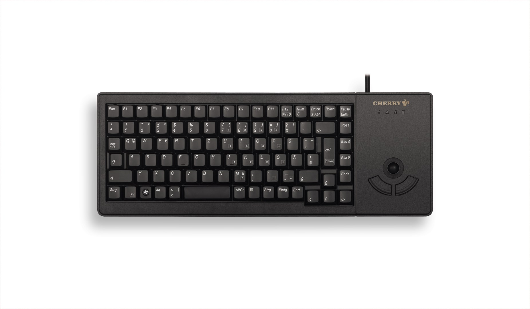 CHERRY XS Trackball G84-5400 keyboard Office USB QWERTZ German Black - Afbeelding 3