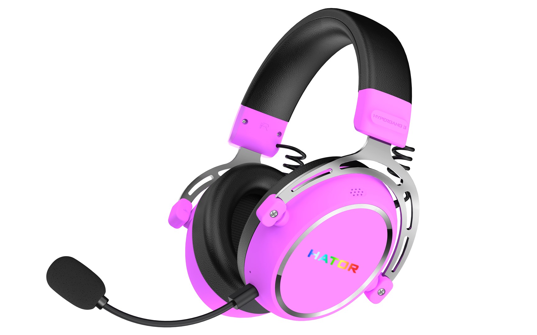 HATOR Hypergang 3 Wireless Headset Head-band Gaming USB Type-C / USB Type-A Bluetooth Violet - Afbeelding 2
