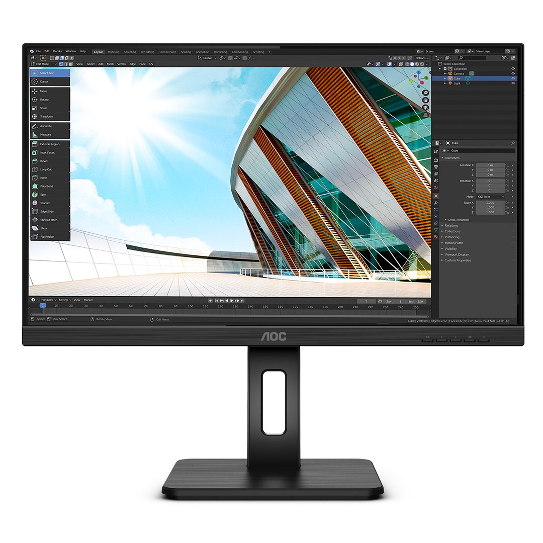 AOC Q24P2Q LED display 60.5 cm (23.8") 2560 x 1440 pixels Quad HD Black - Afbeelding 7