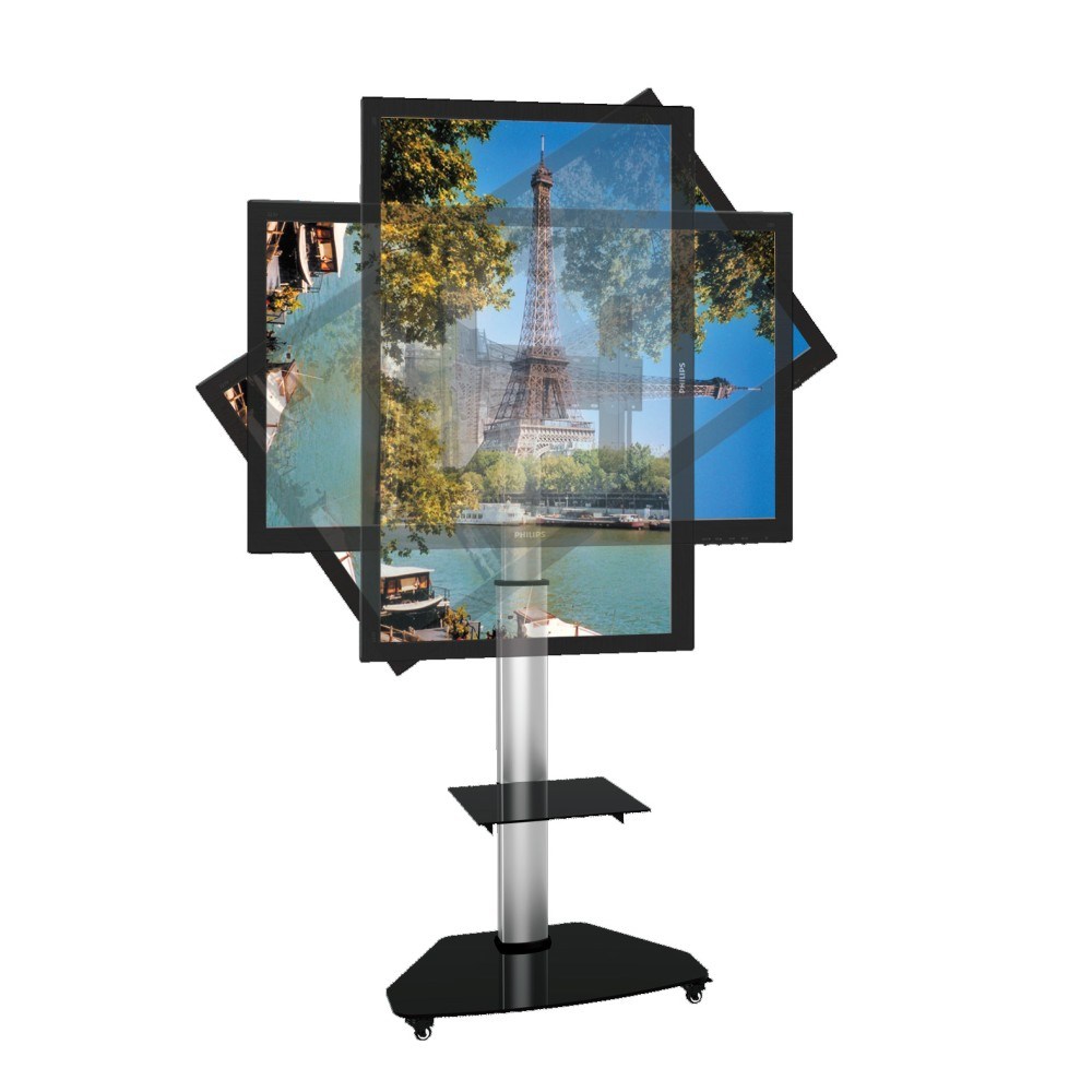 Techly Floor Stand with Shelf Trolley TV LCD/LED/Plasma 37-70" Silver - Afbeelding 7