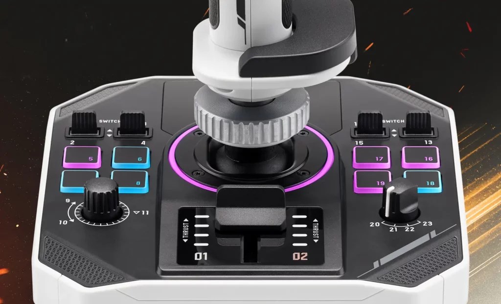 Thrustmaster Sol-R 1 Flightstick Black, White USB Analogue / Digital PC - Afbeelding 7