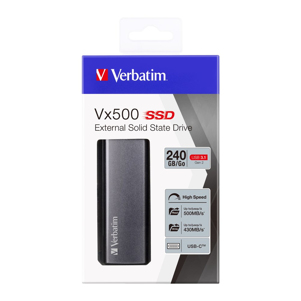 Verbatim Vx500 External SSD USB 3.1 Gen 2 240GB - Afbeelding 3
