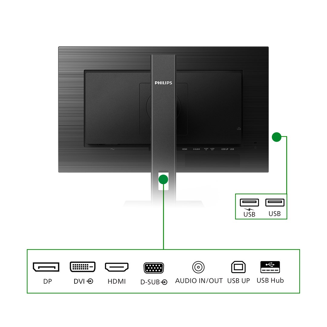 Philips 60,5cm (23,8") 242B1G 16:09 DVI+HDMI+DP+USB IPS - Afbeelding 5