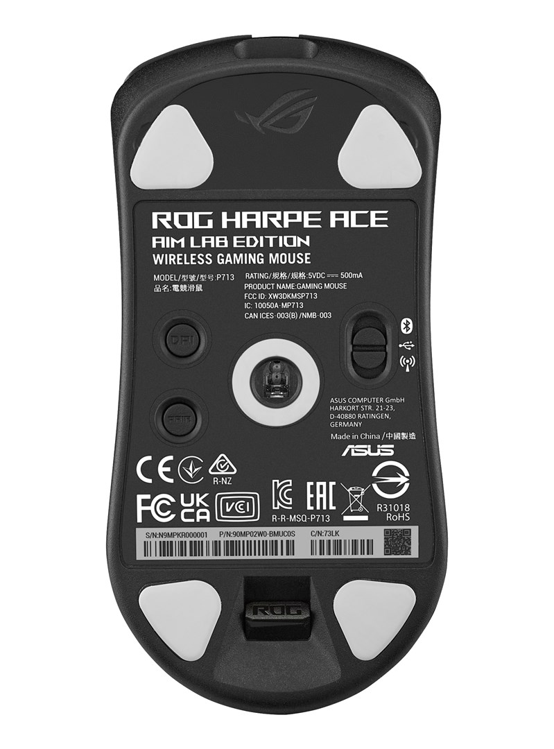 ASUS ROG Harpe Ace Aim Lab Edition mouse Gaming Ambidextrous RF Wireless + Bluetooth + USB Type-A Optical 36000 DPI - Afbeelding 3