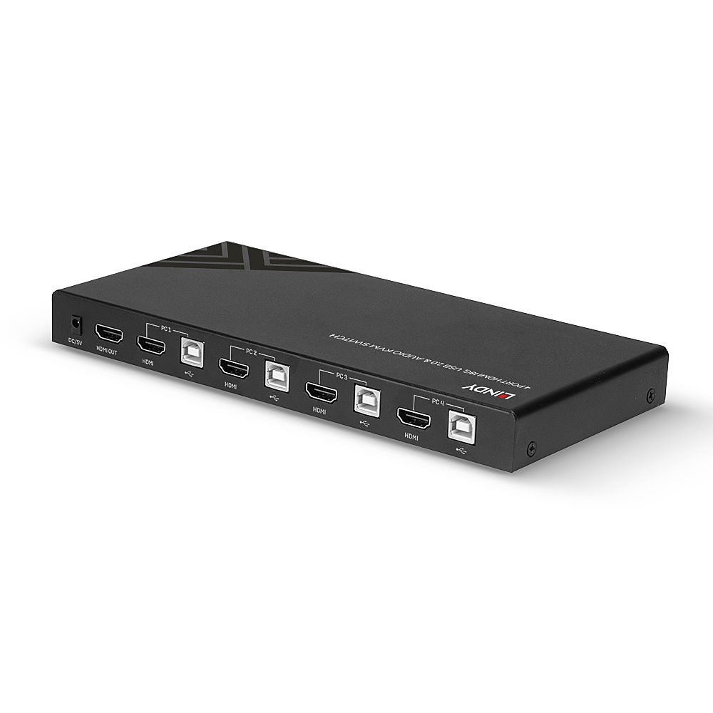 Lindy KVM Switch HDMI 18G, USB 2.0 & Audio, 4 Port - Afbeelding 3