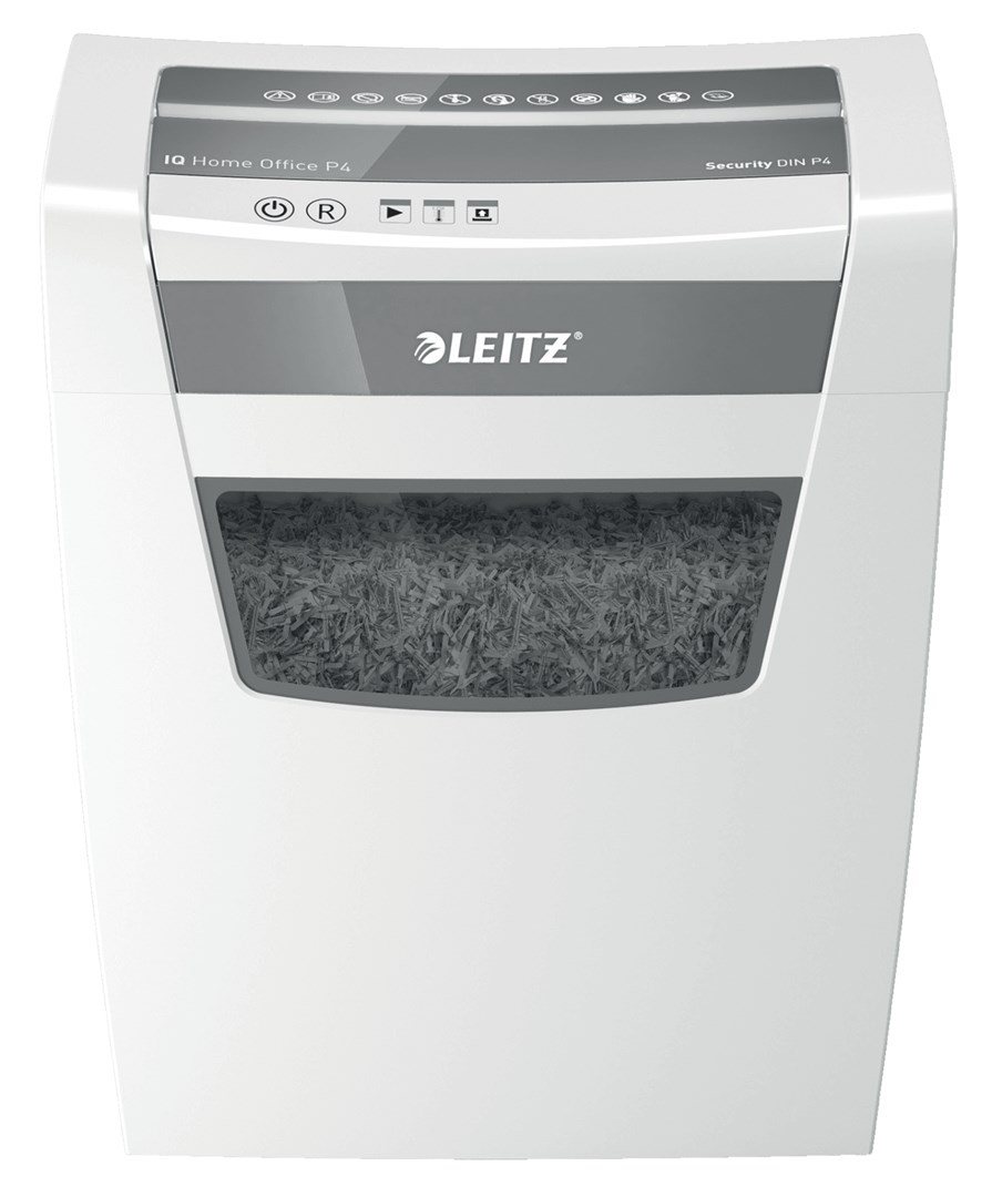 Leitz IQ Home Office P-4 paper shredder Particle-cut shredding 22 cm White - Afbeelding 2