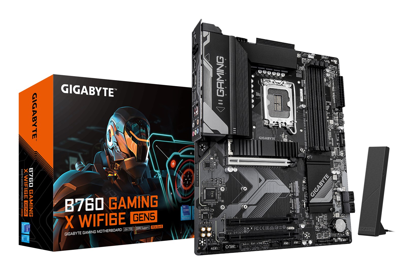GIGABYTE B760 GAMING X WIFI6E GEN5 Motherboard - Supports 14th Gen. Intel Core CPUs, 8+1+1 phases VRM, up to 5600MHz DDR5, 3xPCIe 4.0 M.2, Wi-Fi 6E, 2.5 GbE LAN, USB 3.2 Gen 2
