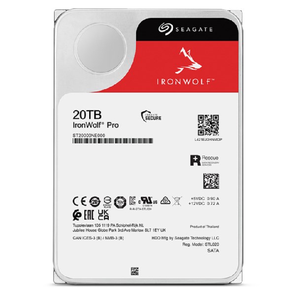 Seagate IronWolf Pro ST20000NT001 internal hard drive 20 TB 7200 RPM 256 MB 3.5" - Afbeelding 4