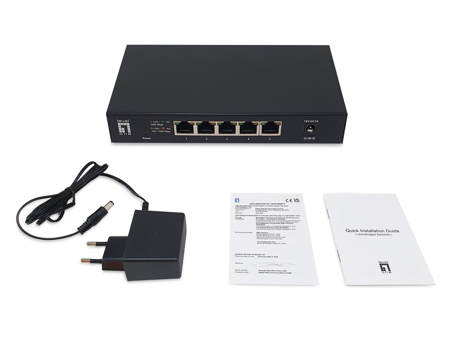 LevelOne 5-Port Unmanaged 2.5-Gigabit Ethernet Switch - Afbeelding 8