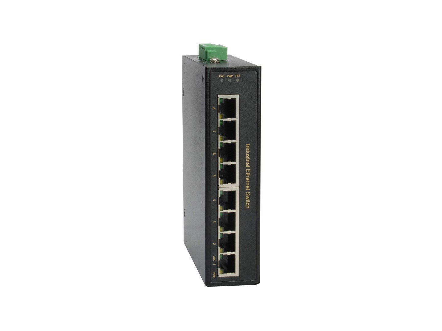 LevelOne 8-Port Fast Ethernet PoE Industrial Switch, 4 PoE Outputs, 802.3at/af PoE, 126W, -40°C to 75°C