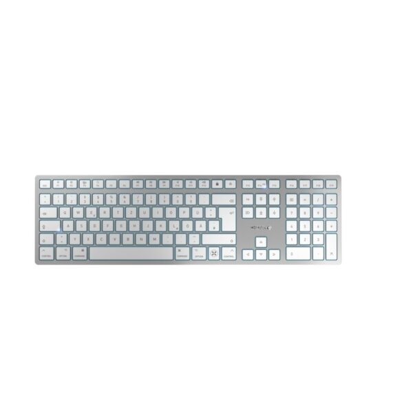 CHERRY KW 9100 SLIM FOR MAC keyboard Universal USB + Bluetooth QWERTZ German Silver