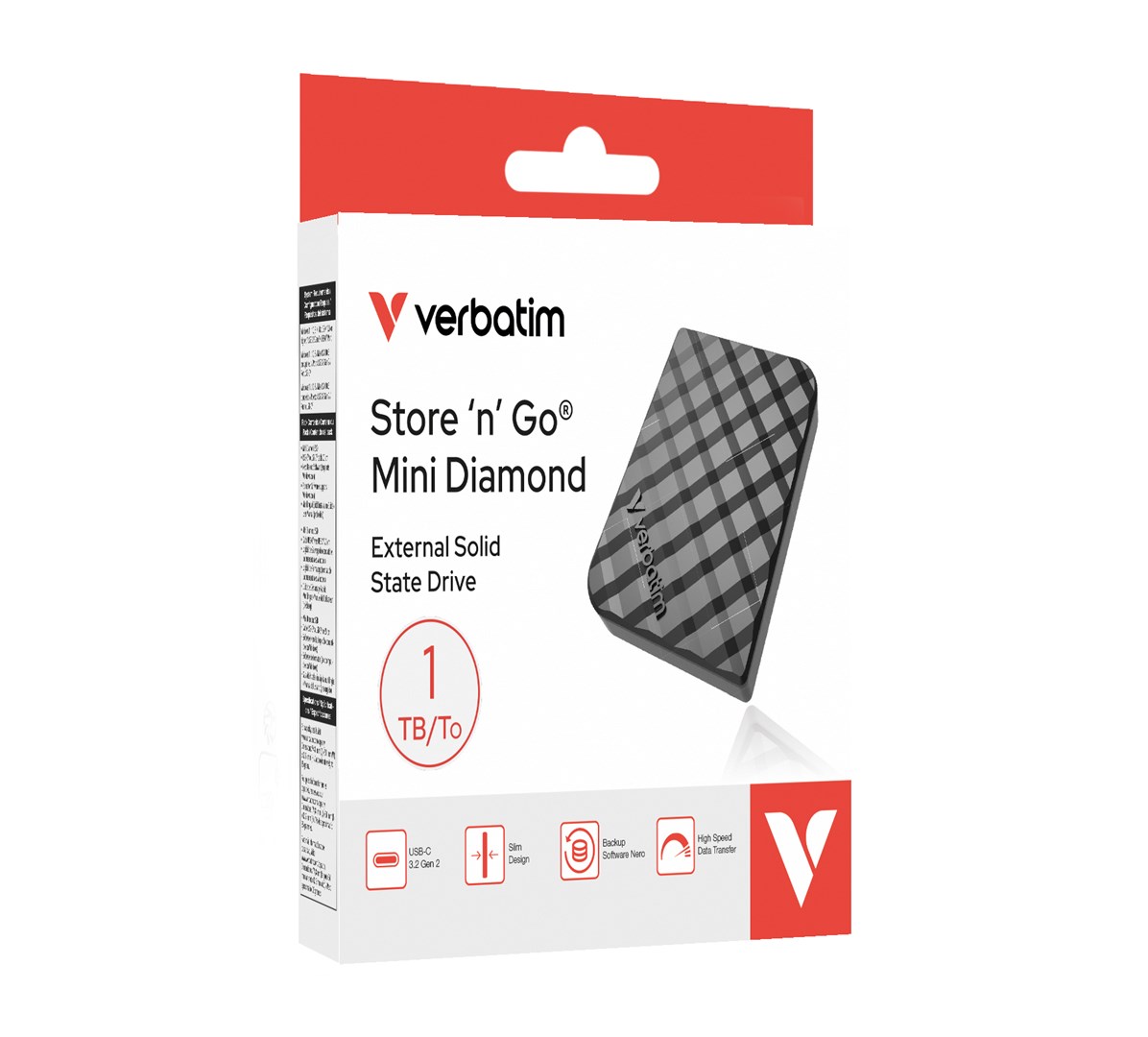 Verbatim Store 'n 'Go Mini Diamond USB-C 1TB Black - Afbeelding 3