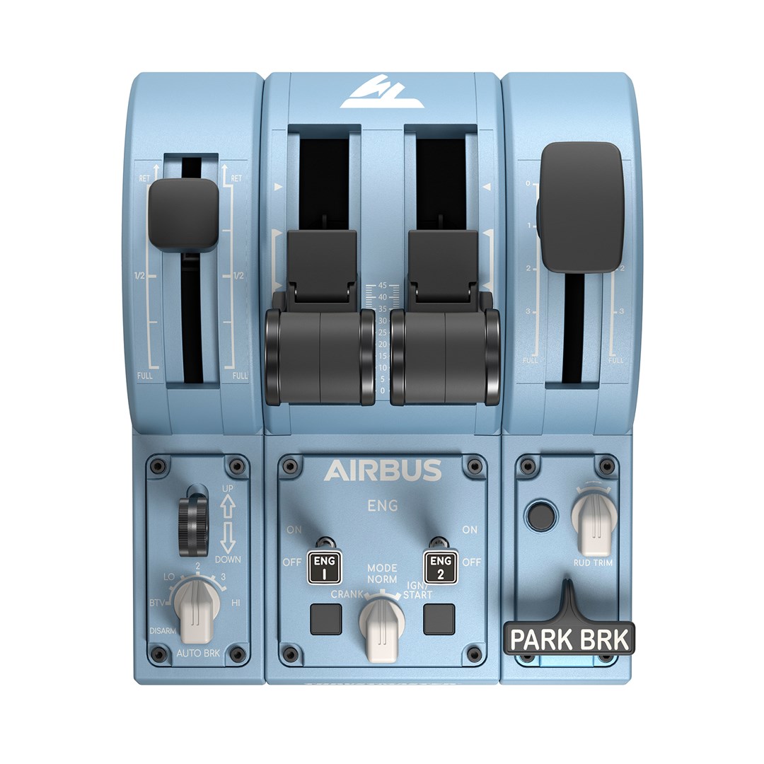 Thrustmaster TCA Quadrant Add-On Airbus Edition Blue Flight Sim Analogue / Digital PC - Afbeelding 6