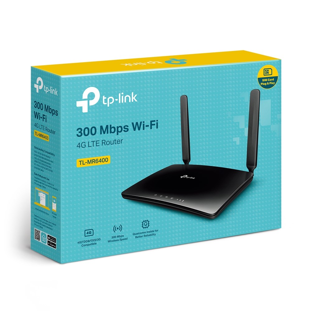 TP-LINK TL-MR6400 wireless router Single-band (2.4 GHz) Fast Ethernet 3G 4G Black - Afbeelding 4