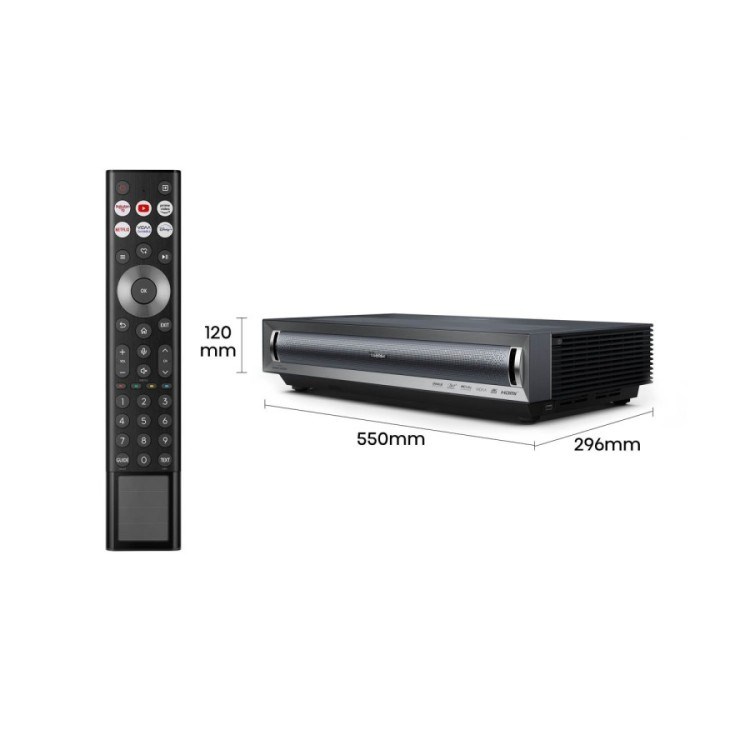 Hisense PX3 Laser Cinema TV 4K data projector Ultra short throw projector 2800 ANSI lumens 2160p (3840x2160) Black - Afbeelding 2