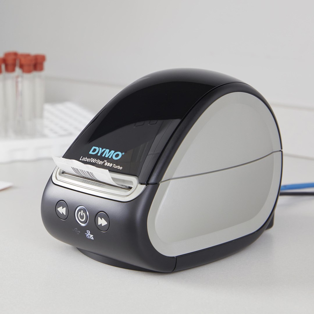 DYMO LabelWriter 550 Turbo Label Printer | Label Maker with High-Speed Direct Thermal Printing | Automatic Label Recognition | Prints Shipping Labels & More with USB/LAN Connectivity | EU 2 Pin Plug - Afbeelding 3