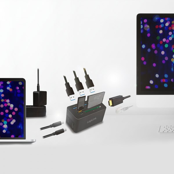 LogiLink UA0370 laptop dock/port replicator Wired USB 3.2 Gen 1 (3.1 Gen 1) Type-C Black - Afbeelding 8