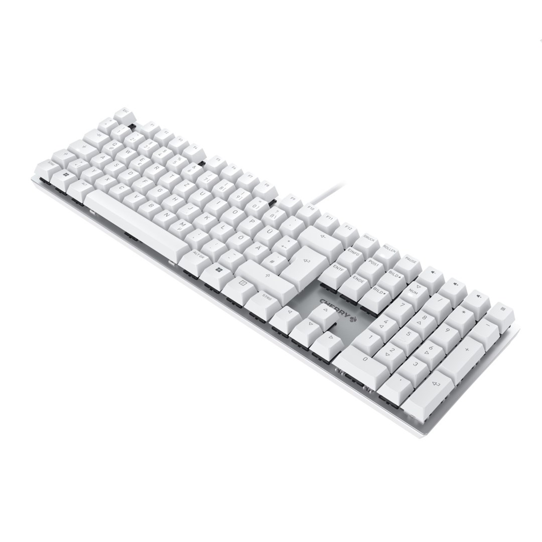 CHERRY KC 200 MX keyboard Universal USB QWERTZ German Silver, White - Afbeelding 3
