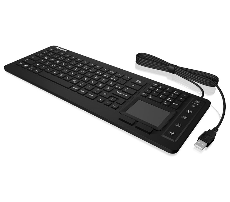 KeySonic KSK-6231 INEL (DE) keyboard Industrial USB QWERTZ German Black