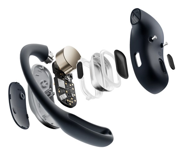 SHOKZ OpenFit Air Headset Wireless Ear-hook Calls/Music/Sport/Everyday Bluetooth Black - Afbeelding 4
