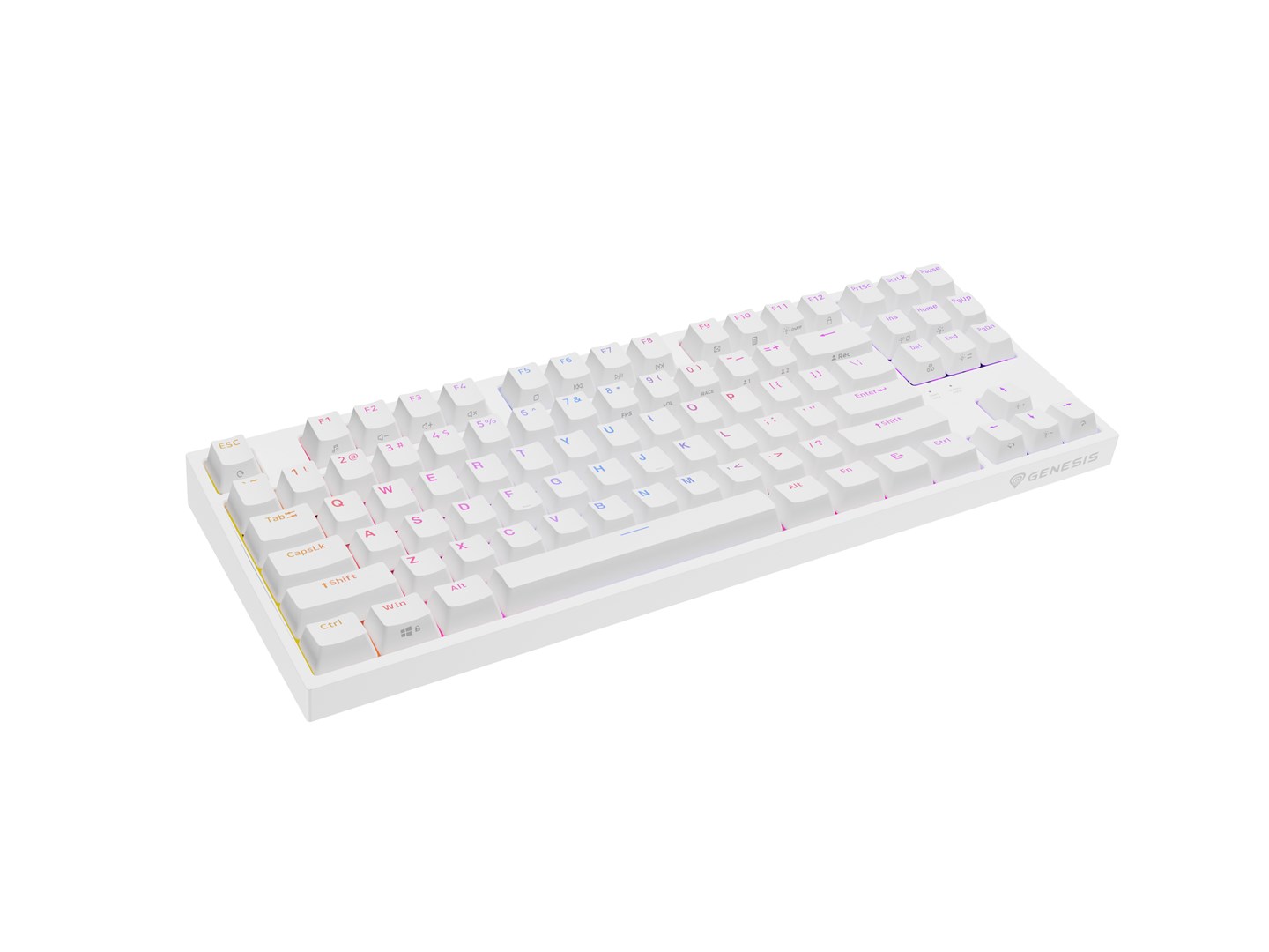 GENESIS Thor 404 TKL keyboard Gaming USB QWERTY US International White